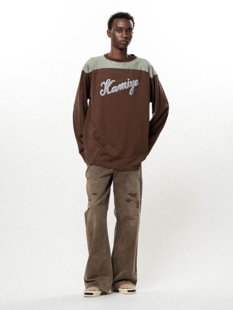 KAMIYA Satin Patch Football L/S T-shirt