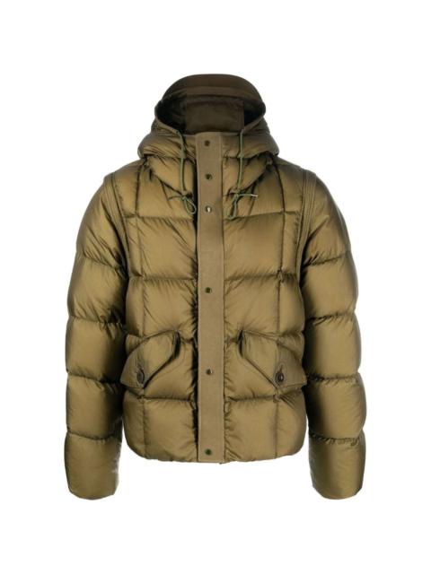 zip-up padded down jacket