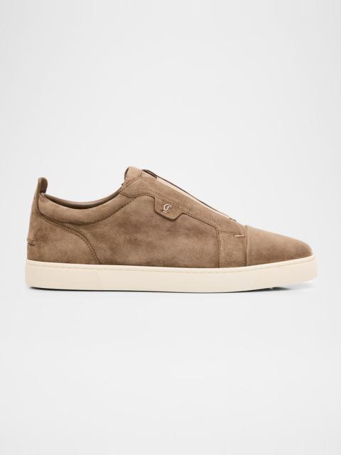 Christian Louboutin Men's St Louis Suede Slip-On Sneakers