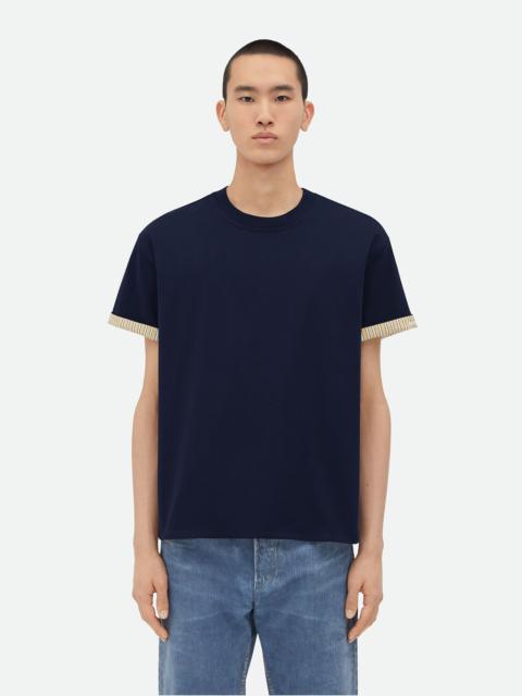 Bottega Veneta Double Layer Striped Cotton T-Shirt