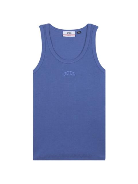 GCDS logo-embroidered tank top