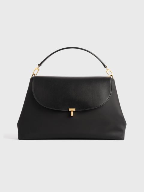 TOTEME T-lock nylon satchel black