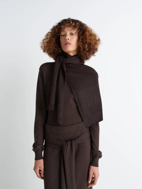 Lemaire TROMPE L’ŒIL SCARF IN WOOL BLEND