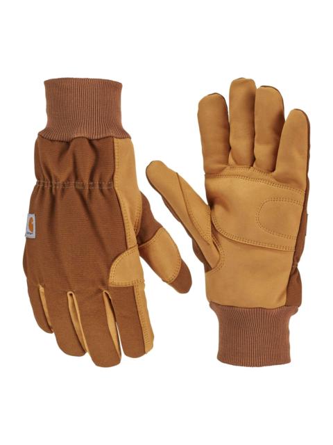 Carhartt Insulated Duck Synthetic Leather Knit Cuff Glove