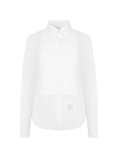 Thom Browne pleated-bib buttoned shirt
