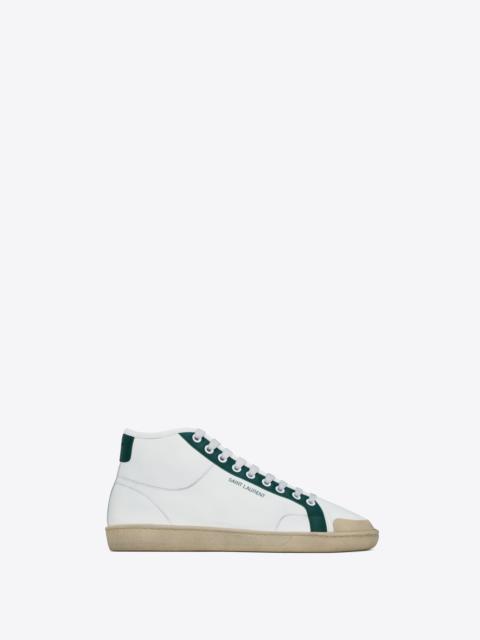 SAINT LAURENT court classic sl/39 mid-top sneakers in smooth leather