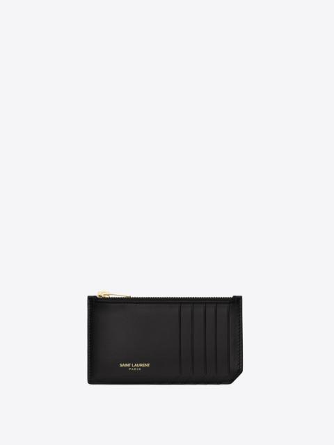fragments zipped card case in smooth leather