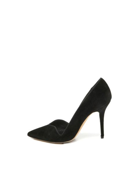Manolo Blahnik 100mm velvet pointed-toe pumps