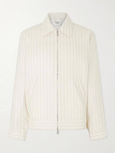 FRESCOBOL CARIOCA Tomas Striped Linen and Cotton-Blend Blouson Jacket