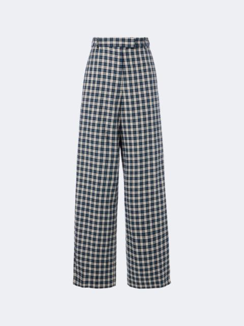 Dries Van Noten Checked cotton flannel wide-leg pants