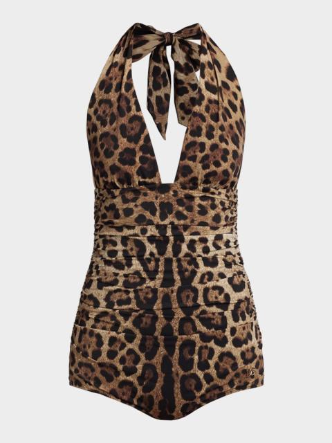 Dolce & Gabbana Stampa Leo One-Piece Swimsuit