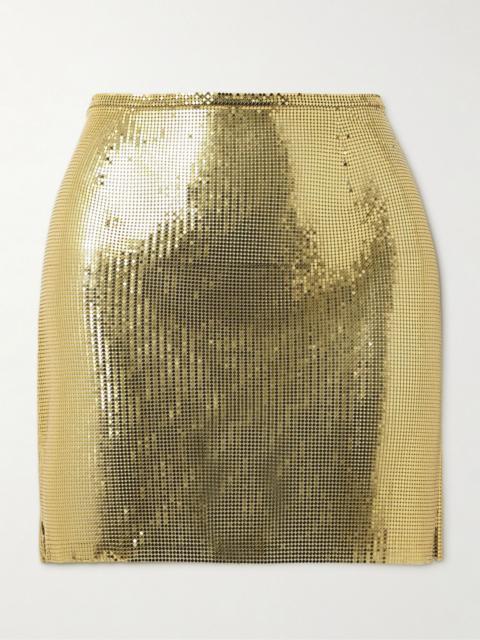 rabanne Chainmail mini skirt Gold