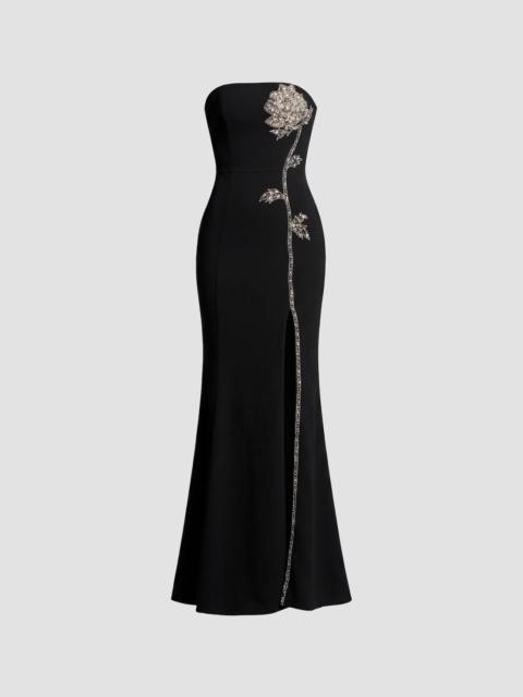 Dress The Population Women's Dion Embellished Mermaid Gown - Black Silver