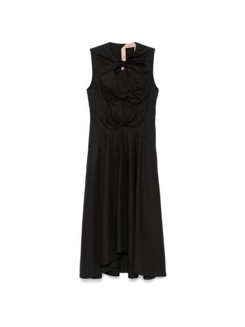 N°21 bow-detail midi dress
