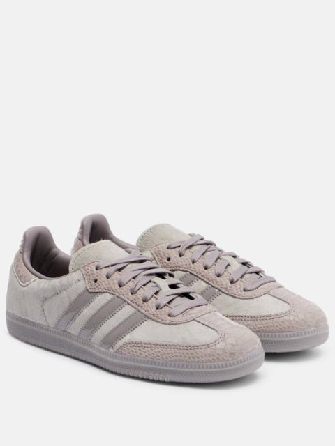 adidas Samba OG croc-effect calf hair sneakers