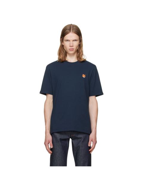 Maison Kitsuné Navy Fox Head Regular T-shirt