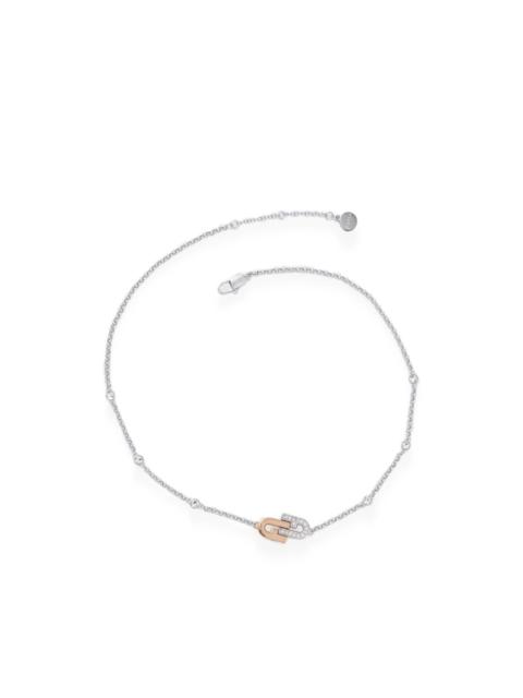 FURLA Arch-logo crystal-embellished necklace