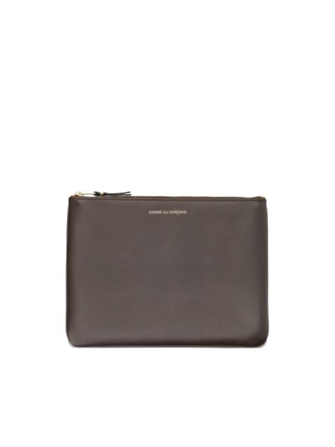 Comme Des Garçons zip-top leather wallet