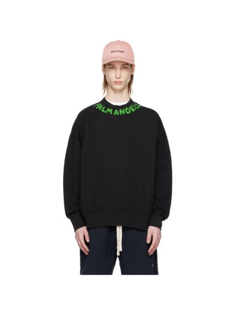 Palm Angels Black Printed Sweatshirt
