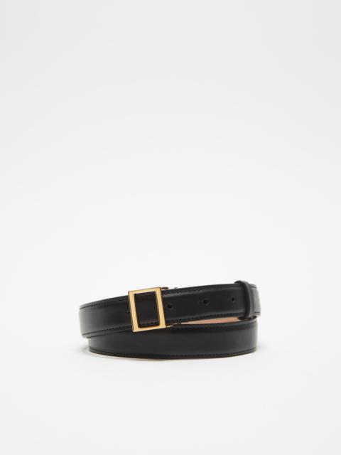 Leather buckle belt - Black/gold