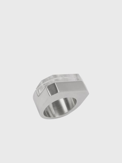Rick Owens RING-DOUBLE CRYSTAL HOLLYWOOD RING