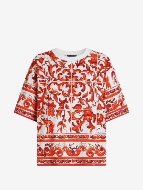 Dolce & Gabbana Majolica-print jersey T-shirt
