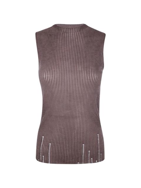 UMA WANG ribbed sleeveless top