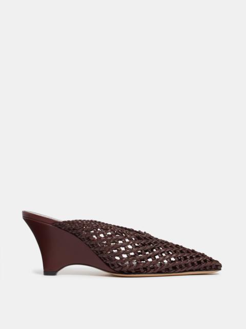 LE MONDE BÉRYL Victoria Mule Knotted / Burgundy Leather