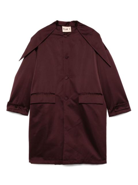 Plan C buttoned patch-pocket coat