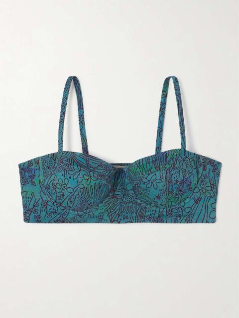 Zahara printed underwired bikini top