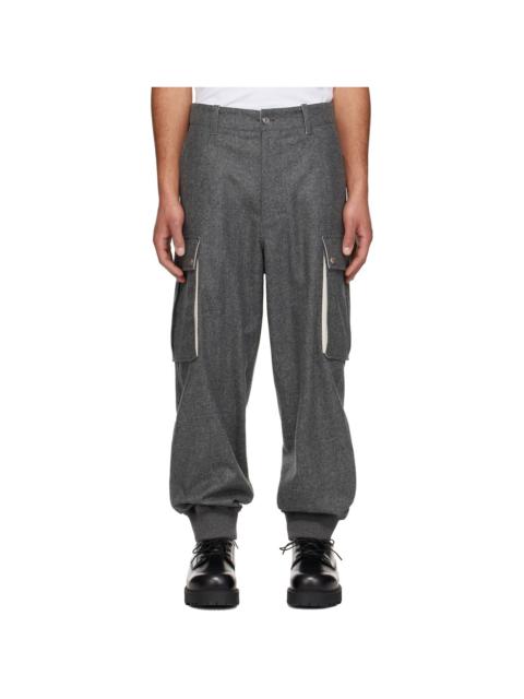 Givenchy Gray Wool Cargo Pants
