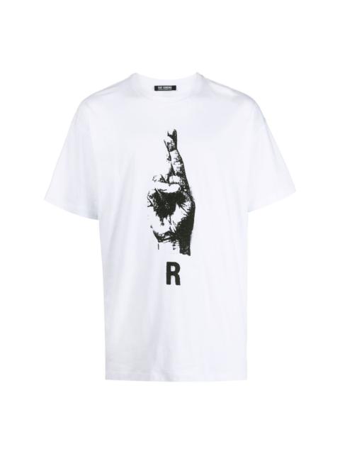 Raf Simons hand sign-print T-shirt