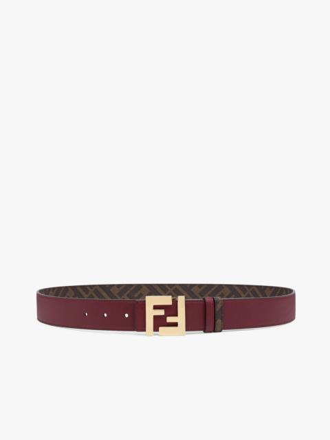 FENDI Burgundy leather belt