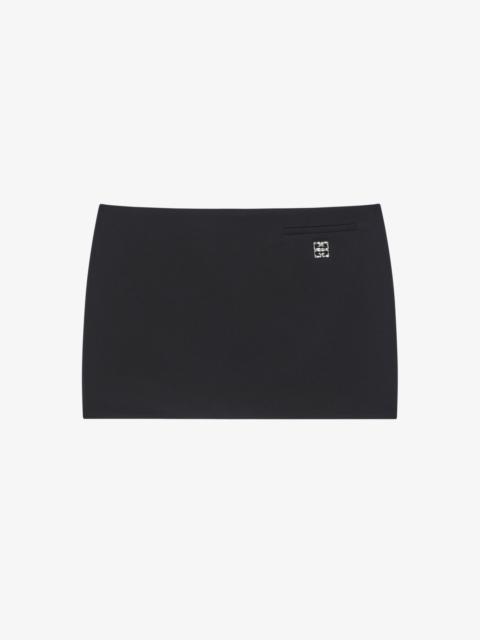 Givenchy MINI SKIRT IN WOOL WITH 4G DETAIL