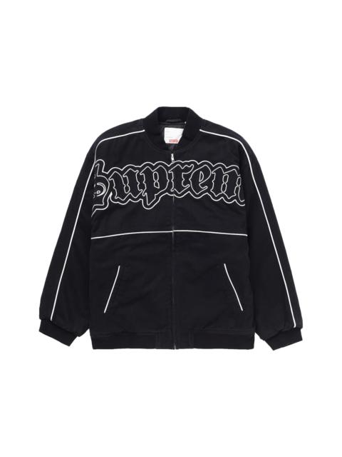 Supreme Supreme Twill Old English Varsity Jacket Black | REVERSIBLE