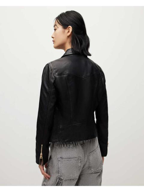ALLSAINTS VELA SLIM FIT LEATHER BIKER JACKET