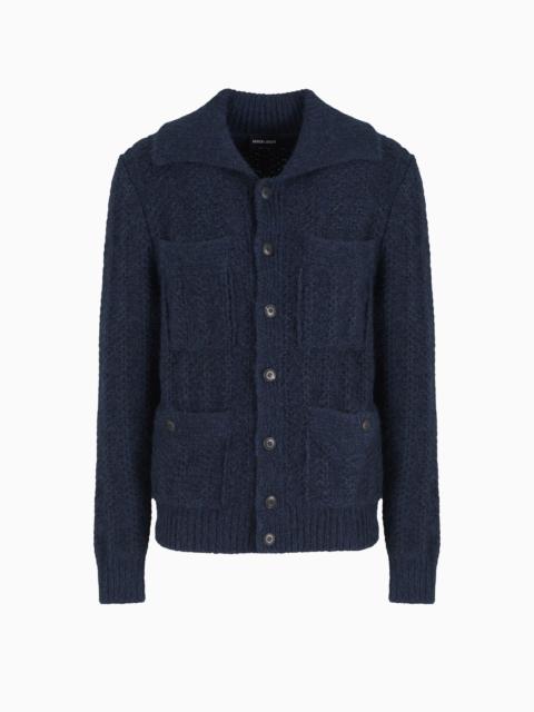 GIORGIO ARMANI Alpaca and cotton cardigan