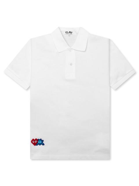 Comme des Garçons PLAY x Invader pixelated-heart polo shirt