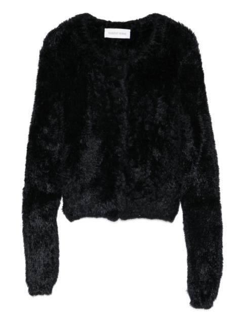 Marine Serre fuzzy-texture cardigan