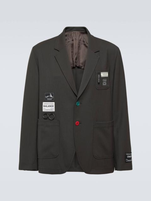 UNDERCOVER Single-breasted wool-blend blazer
