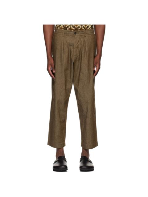 Universal Works Brown Oxford Trousers