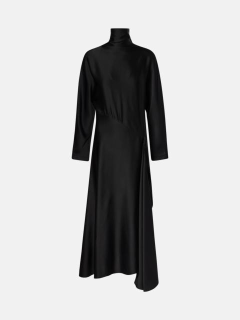 Alaïa Asymmetric satin midi dress