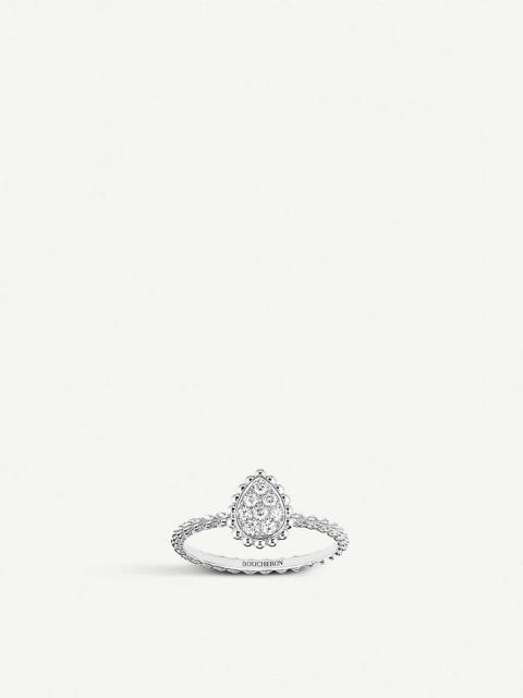 Serpent Bohème 18ct white-gold and 0.15ct diamond ring