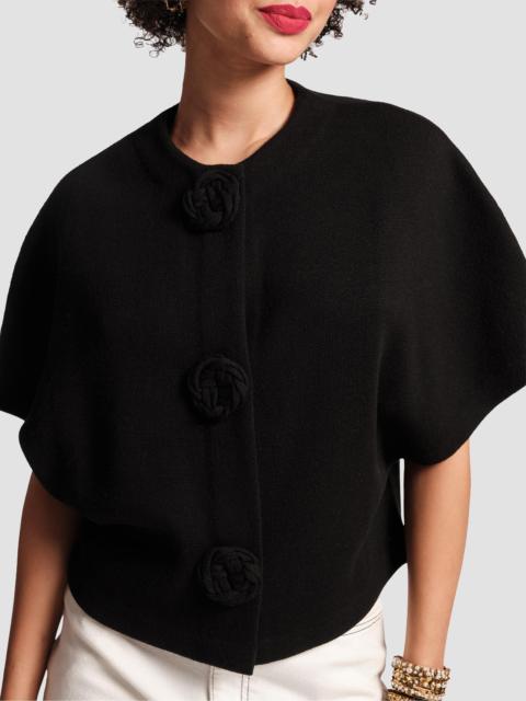 FRANCES VALENTINE Women's Carnegie Wool Shrug - Black