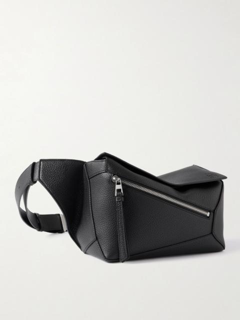 Loewe Puzzle Edge Small Full-Grain Leather Belt Bag Black