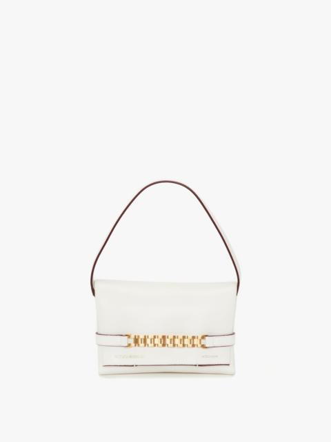 Victoria Beckham Mini Chain Pouch In White Leather