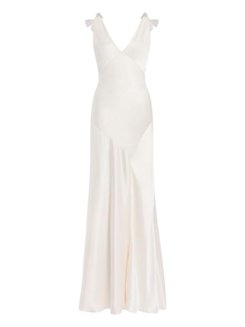 JENNY PACKHAM Collette beaded bow-detail maxi dress