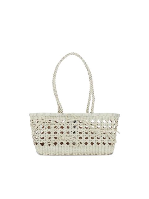 OSOI Biscuit braided-strap woven shoulder bag