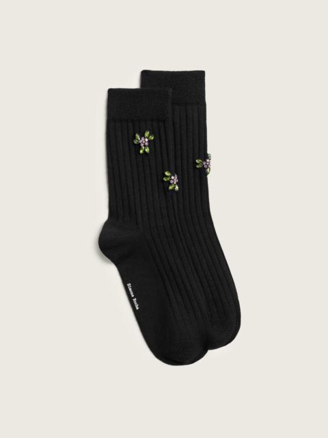 Simone Rocha Embellished Merino Silk Ankle Socks