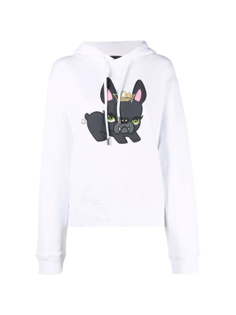 cartoon-print hoodie